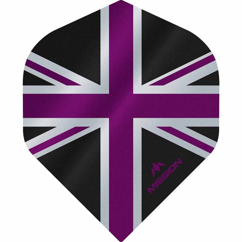 Feathers Mission Darts No 2 Std Alliance Union Jack black purple F3085