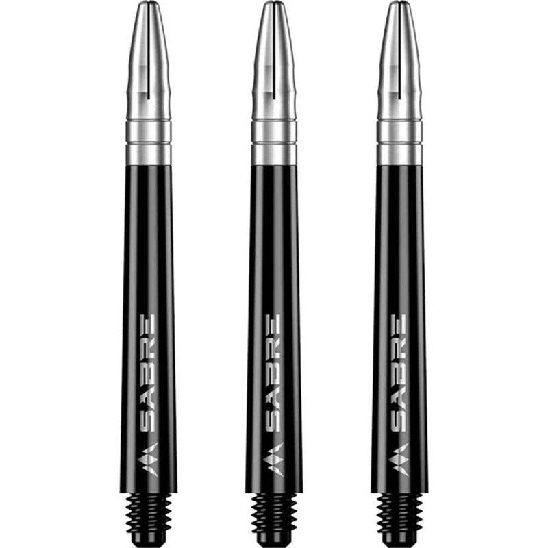 Cane Mission Darts Sabre Black Polycarbonate Silver Length 48mm S1521