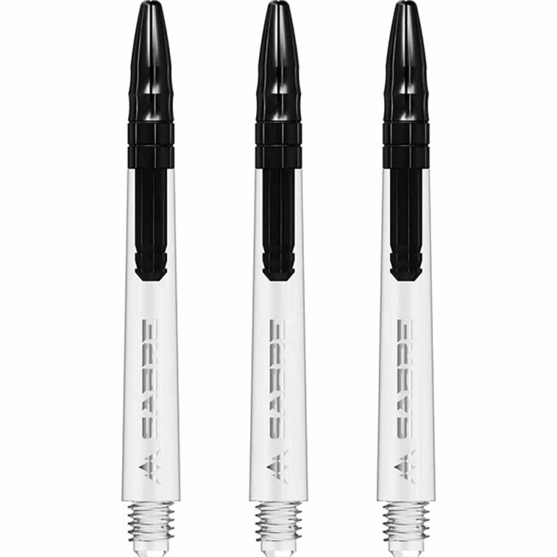 Cañas Mission Darts Sabre Polycarbonate Negra Transparente Intermedia 41mm S1525