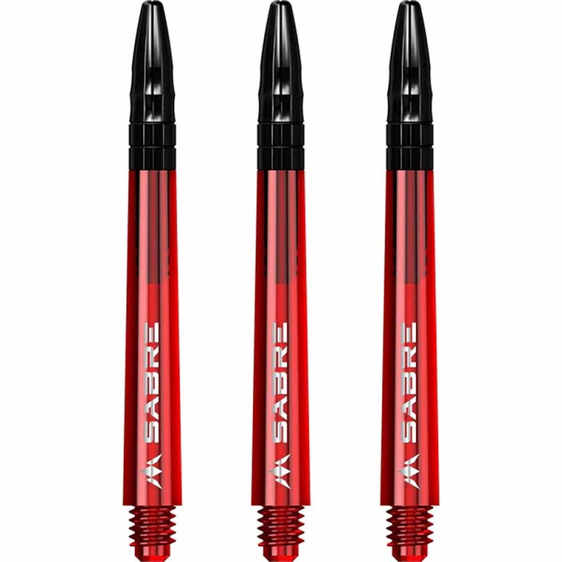 Canne Mission Darts Sabre Policarbonato Rosso Nero Lunghezza 48mm S1545