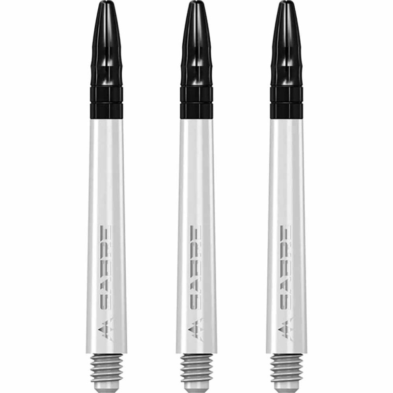 Canas Mission Darts Sabre Policarbonato Branco Preto Comprimento 48mm S1554