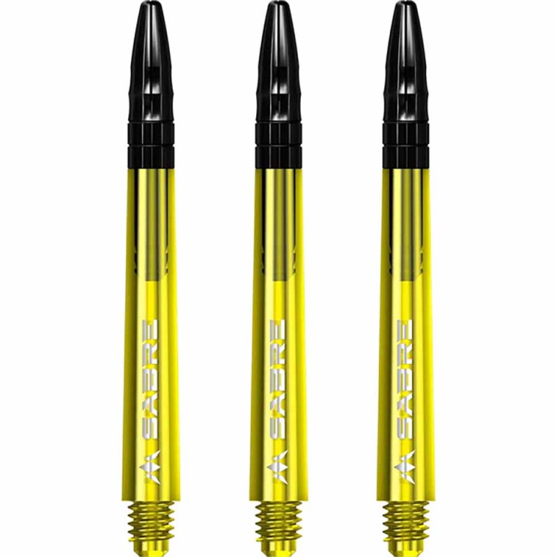 Cañas Mission Darts Sabre Polycarbonate Amarillo Negro Larga 48mm S1560