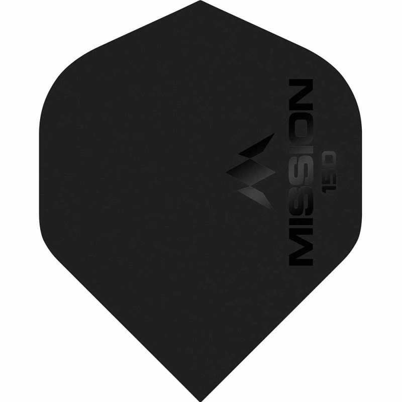 Plumes Mission Darts numéro 2 Std Logo noir Mate 150 F1858