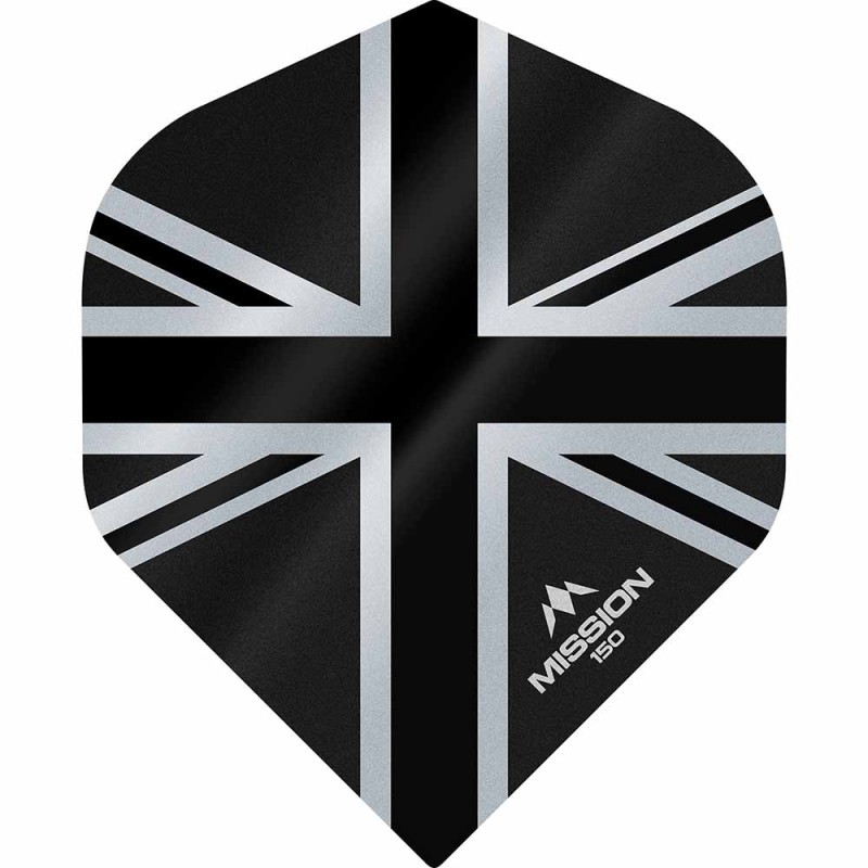 Plumas Mission Darts No2 Std Alliance Union Jack Negro 150 F3133