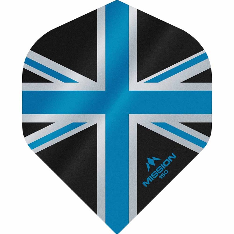 Piume Mission Darts No2 Std Alliance Union Jack Nero Blu 150 F3137