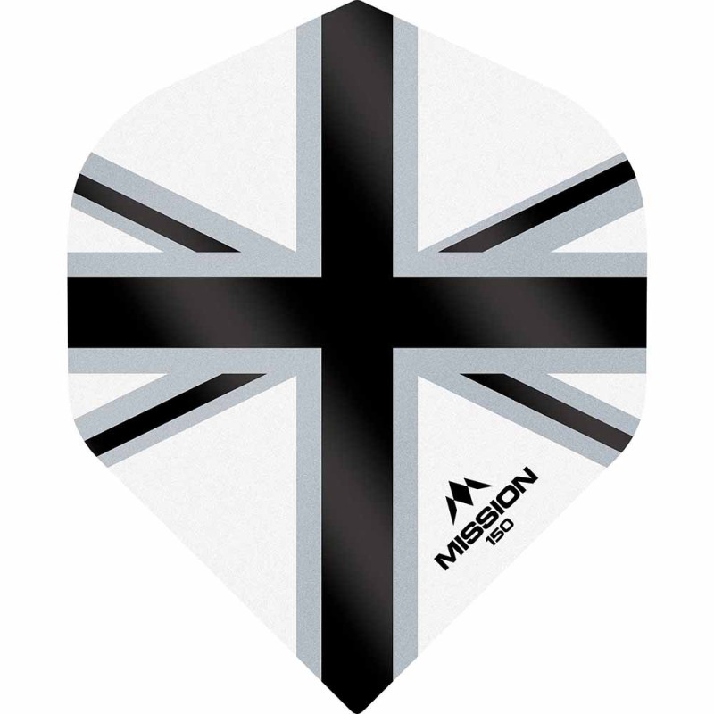 Plumes Mission Darts n°2 Std Alliance-x Union Jack noir et blanc 150 F3141