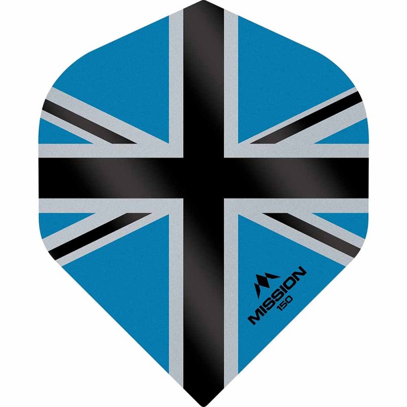 Plumes Mission Darts numéro 2 Std Alliance-x Union Jack bleu noir 150 F3142