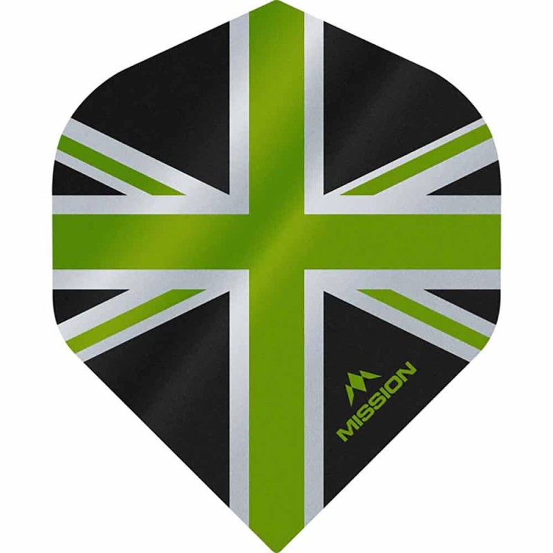 Feathers Mission Darts No 2 Std Alliance Union Jack black green F3083