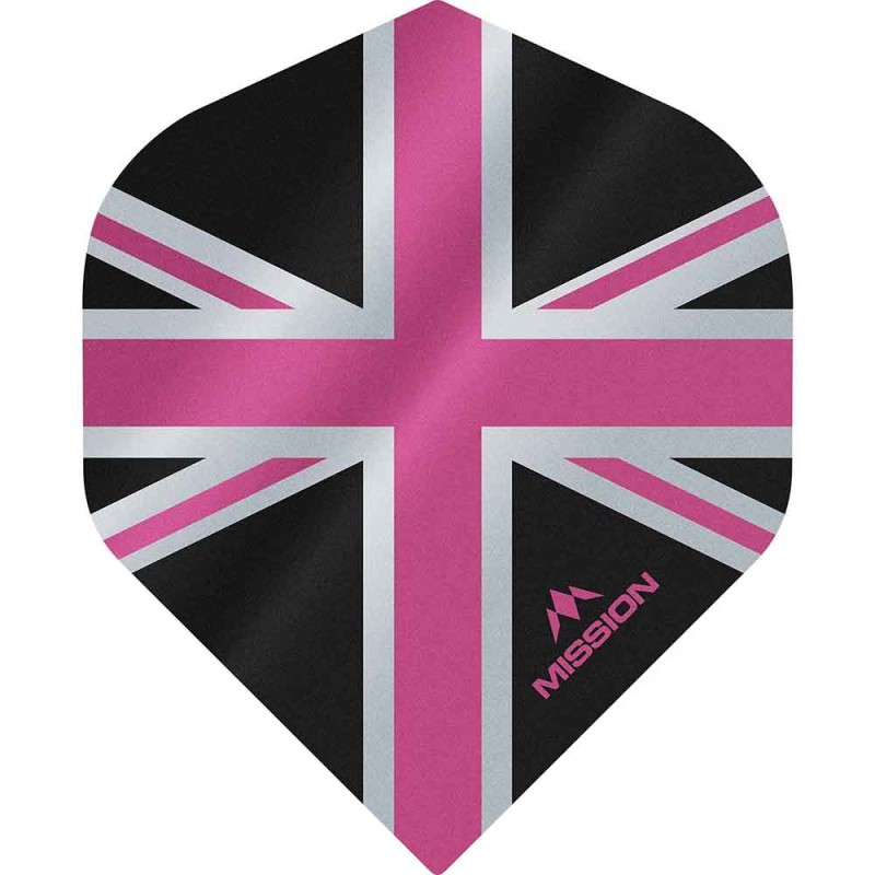 Feathers Mission Darts No 2 Std Alliance Union Jack black pink F3086