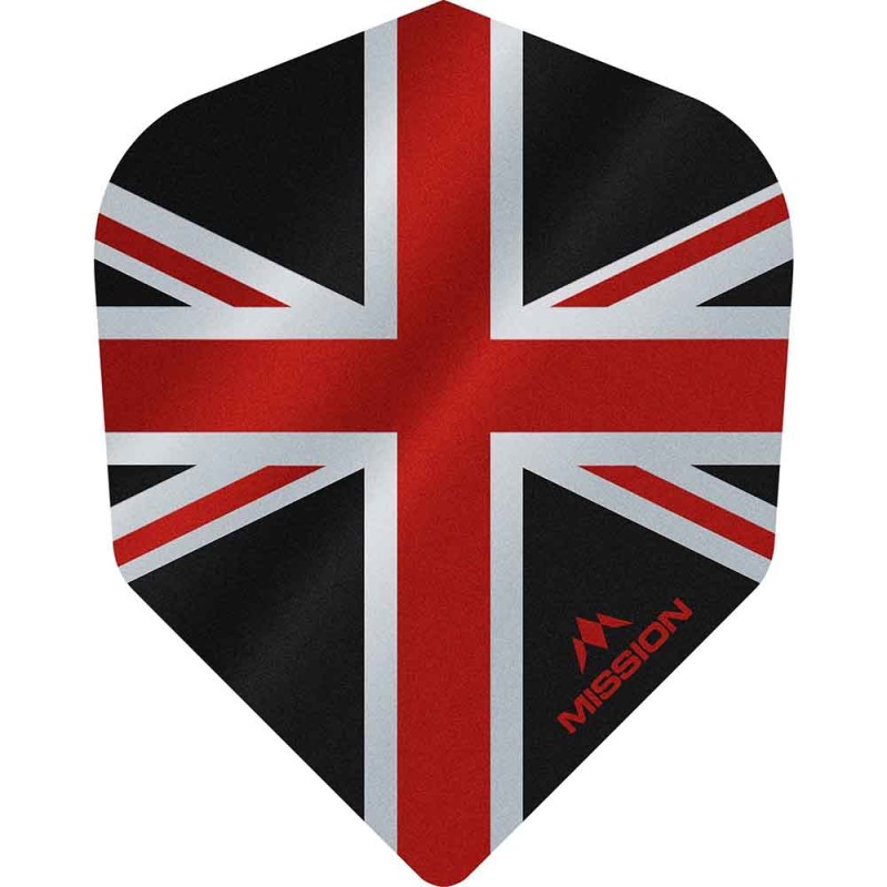 Feathers Mission Darts No 6 Alliance Union Jack black red F3098