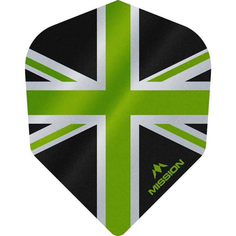 Feathers Mission Darts No 6 Alliance Union Jack black green F3099