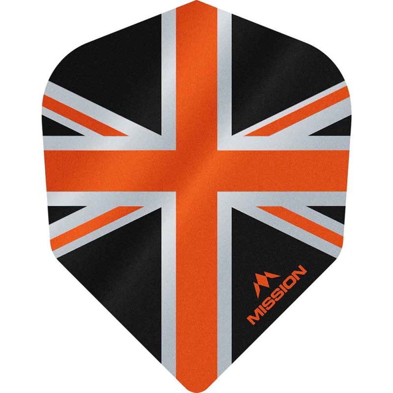 Feathers Mission Darts No. 6 Alliance Union Jack black orange F3100