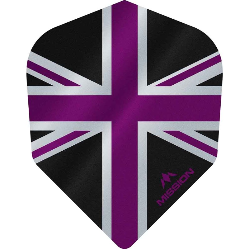 Feathers Mission Darts No 6 Alliance Union Jack black purple F3101