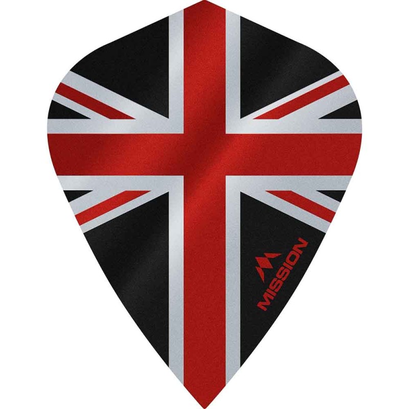 Feathers Mission Darts Kite Alliance Union Jack black red F3090