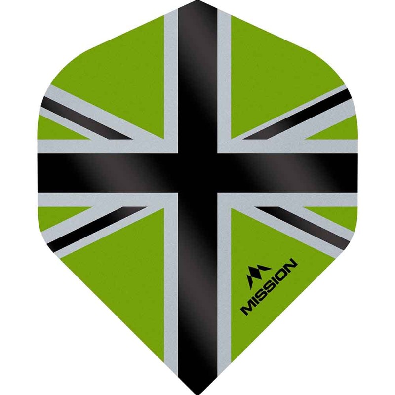 Feathers Mission Darts No 2 Std Alliance-x Union Jack black green F3107