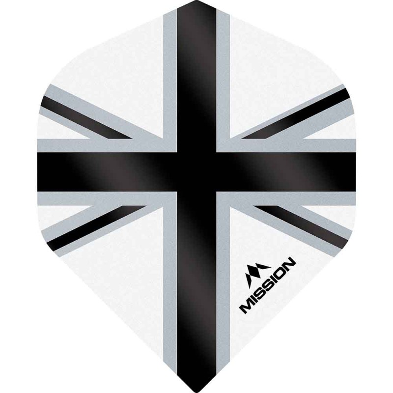 Piume Mission Darts n. 2 Std Alliance-x Union Jack Nero Bianco F3111