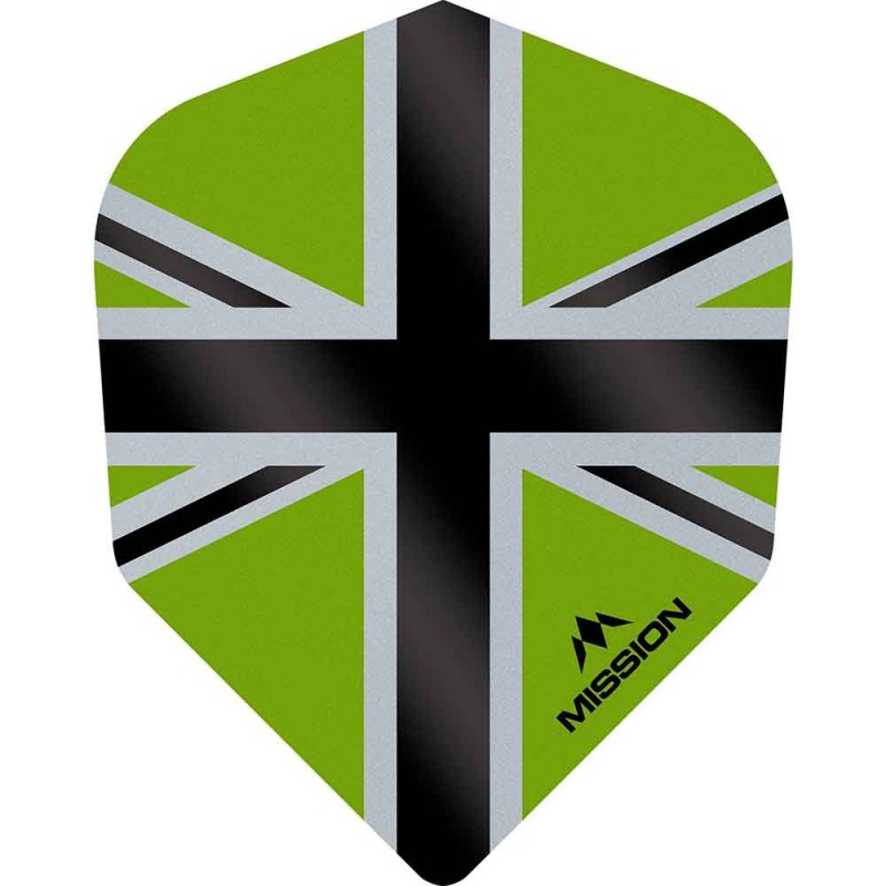 Feathers Mission Darts No 6 Std Alliance-x Union Jack black green F3121