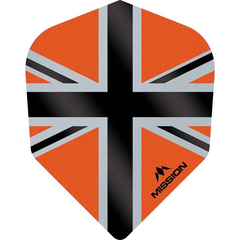 Feathers Mission Darts No. 6 Std Alliance-x Union Jack black orange F3122