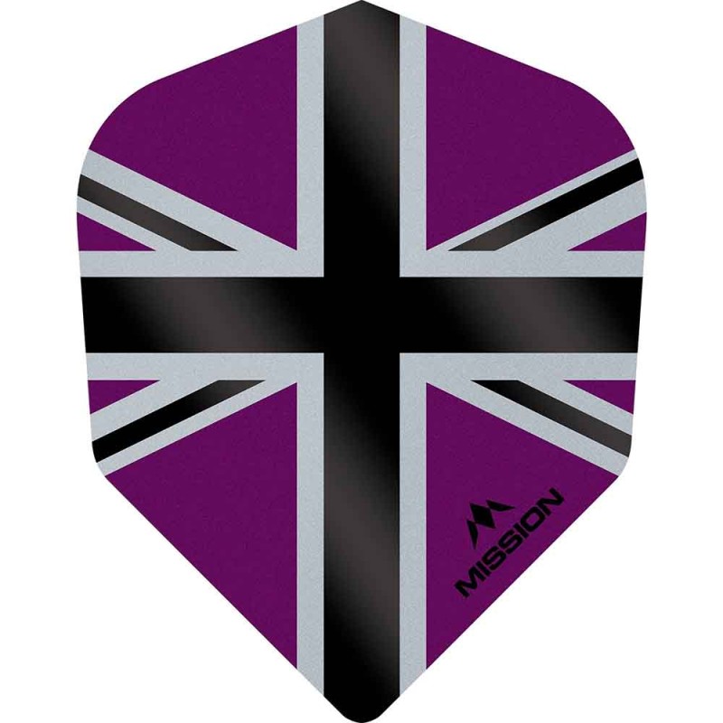 Feathers Mission Darts No 6 Std Alliance-x Union Jack black purple F3123