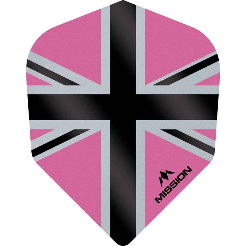 Fülle Mission Darts Nr. 6 Std Alliance-x Union Jack Schwarz Rosa F3124