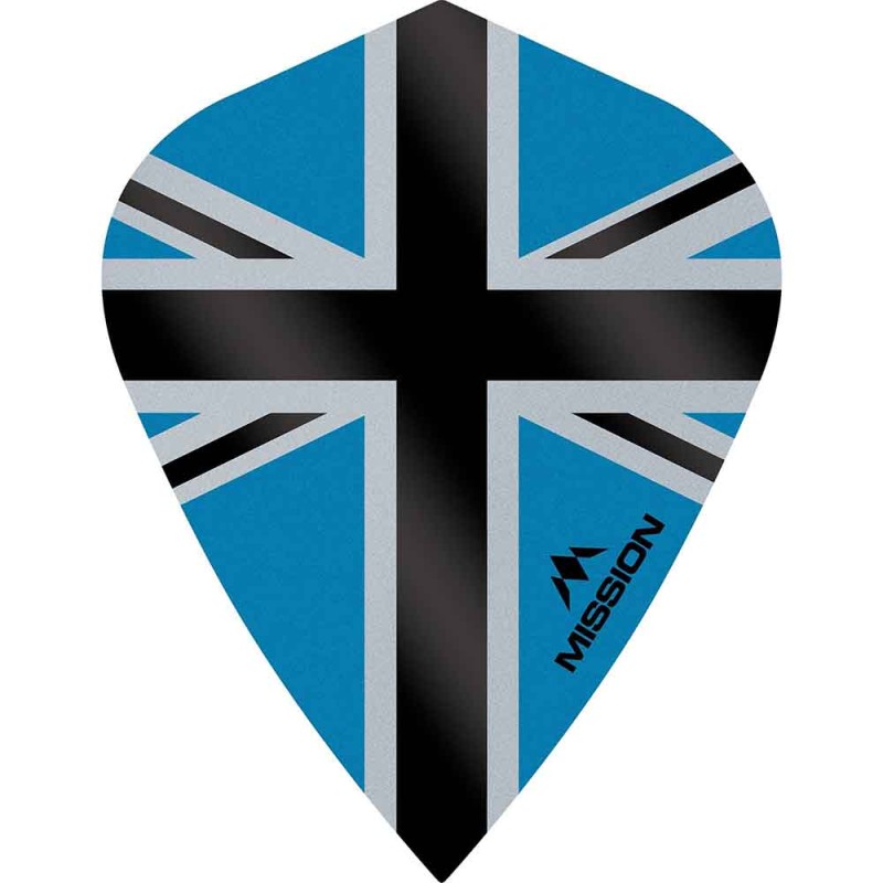 Feathers Mission Darts Kite Alliance-x Union Jack black and blue F3112