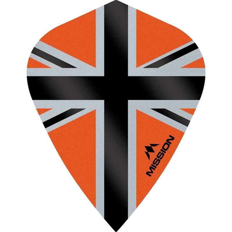 Feathers Mission Darts Kite Alliance-x Union Jack black orange F3115