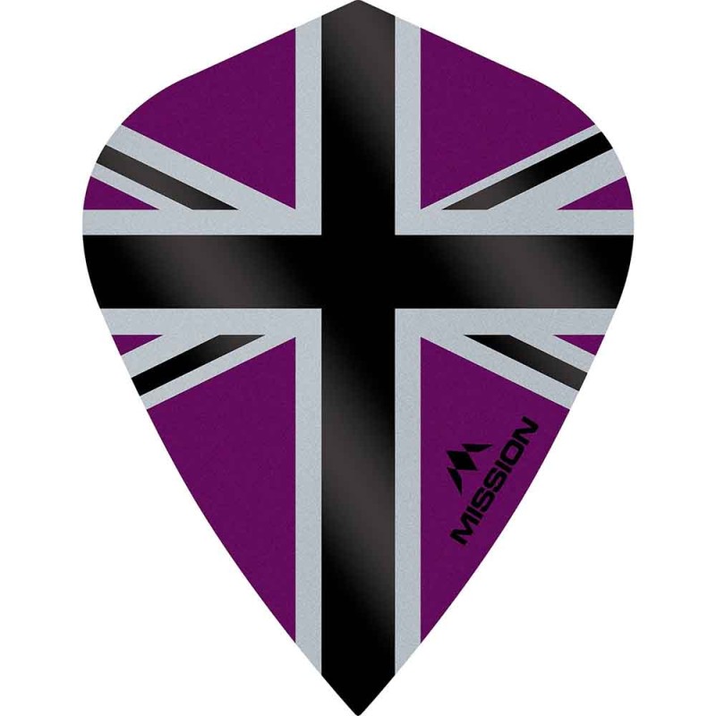 Feathers Mission Darts Kite Alliance-x Union Jack black purple F3116