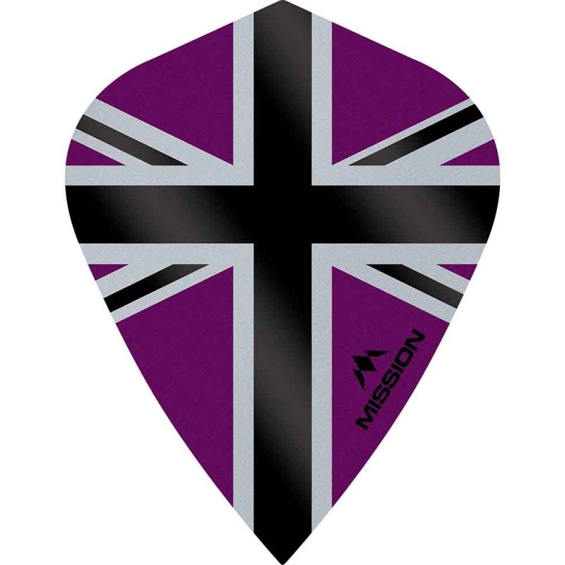 Piume Mission Darts Kite Alliance-x Union Jack Nero Purple F3116