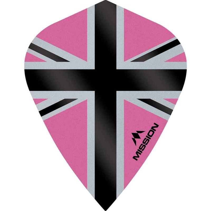 Feathers Mission Darts Kite Alliance-x Union Jack black pink F3117