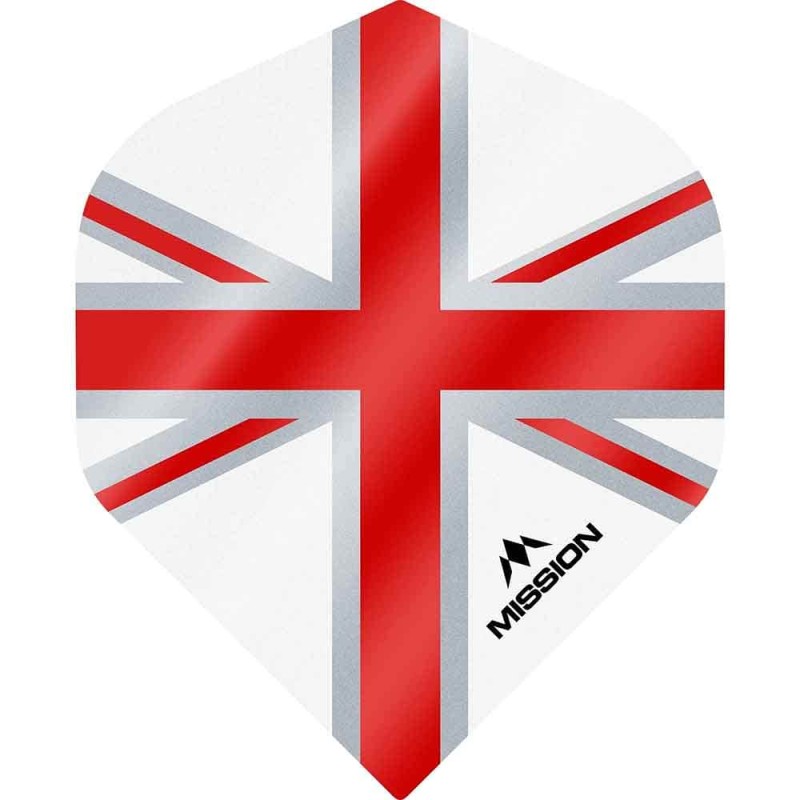 Feathers Mission Darts No. 2 Std Alliance Union Jack white Red F3127