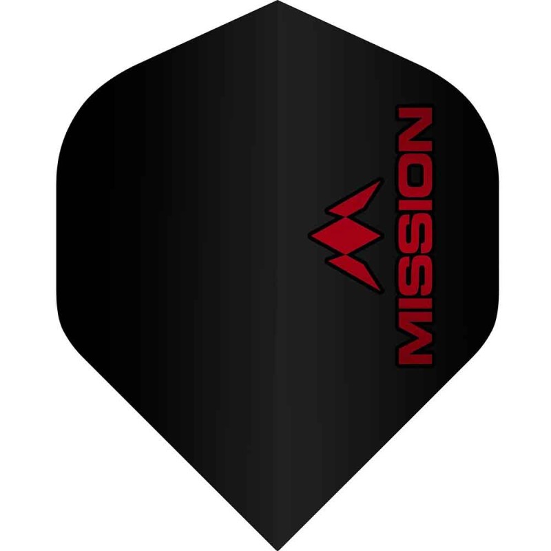 Plumas Mission Darts No2 Std Logo vermelho F2504