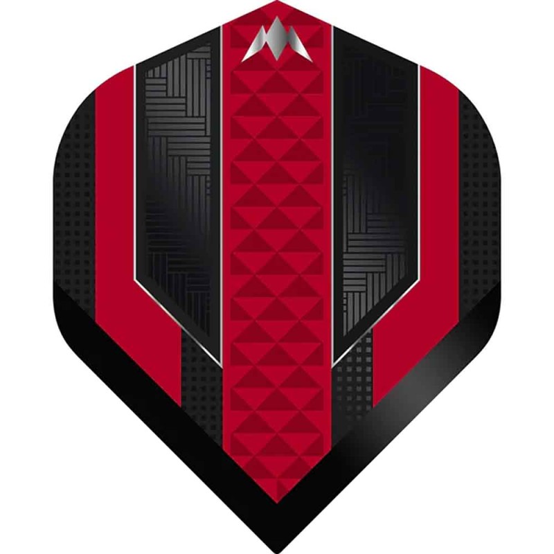 Feathers Mission Darts Feathers No. 2 Std Temple Black Red F3361