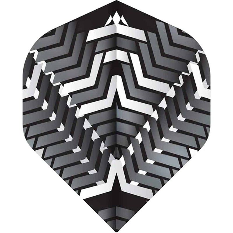 Feathers Mission Darts Feathers No 2 Std Vex Black white F33454