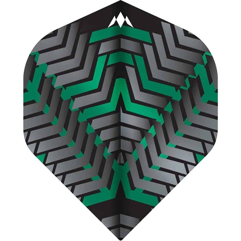 Piume Mission Darts Piume n. 2 Std Vex Nero Verde F3349