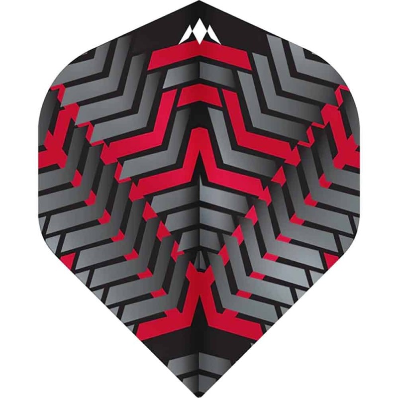 Plumas Mission Darts Plumas No2 Std Vex Negro Rojo F3350