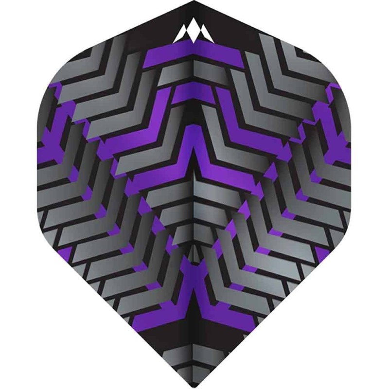 Feathers Mission Darts Feathers No 2 Std Vex Black Purple F3351