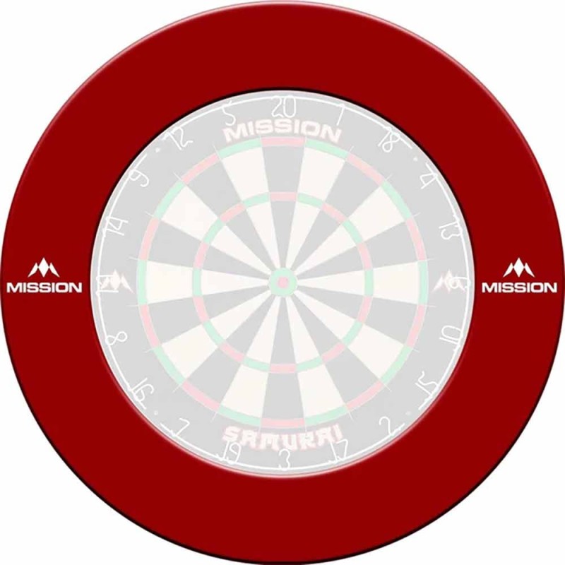 Dartboard Surrounds Black Logo Mission Red Darts Su052