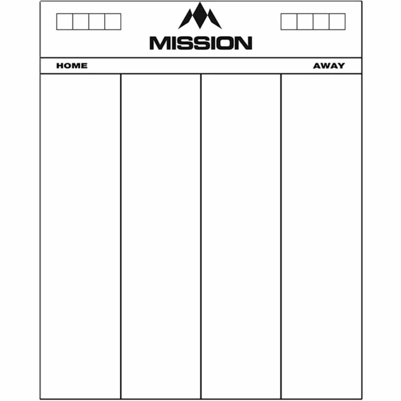 Tavola Mission Darts Whiteboard 501 Bianco Mb02