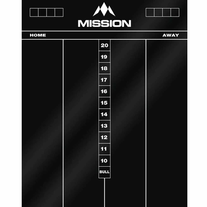 Tableau Mission Darts Blanc-tableau Cricket Noir Mb06