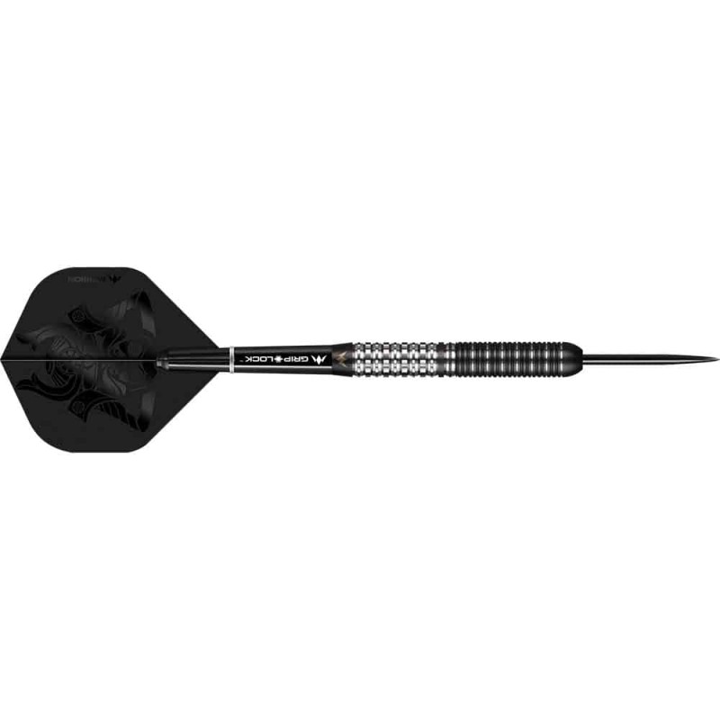 Les fléchettes Mission Kuro M1 Noir Grip à sabre arrière 90% 22g D5399