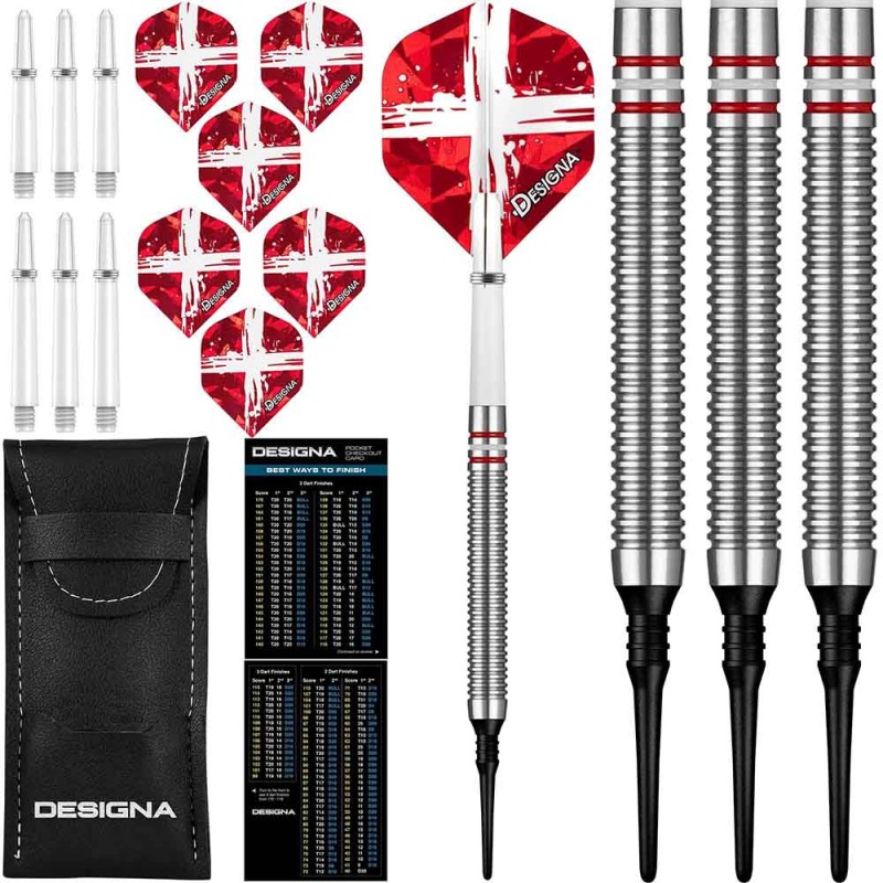 Dardos Designa Patriot X Darts Dinamarca 90% 20g D9533