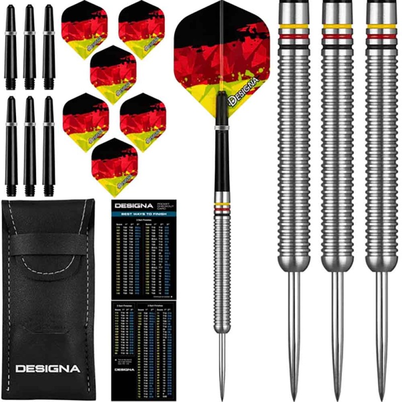 Les fléchettes Designa Patriot X Darts Allemagne 90% 24g