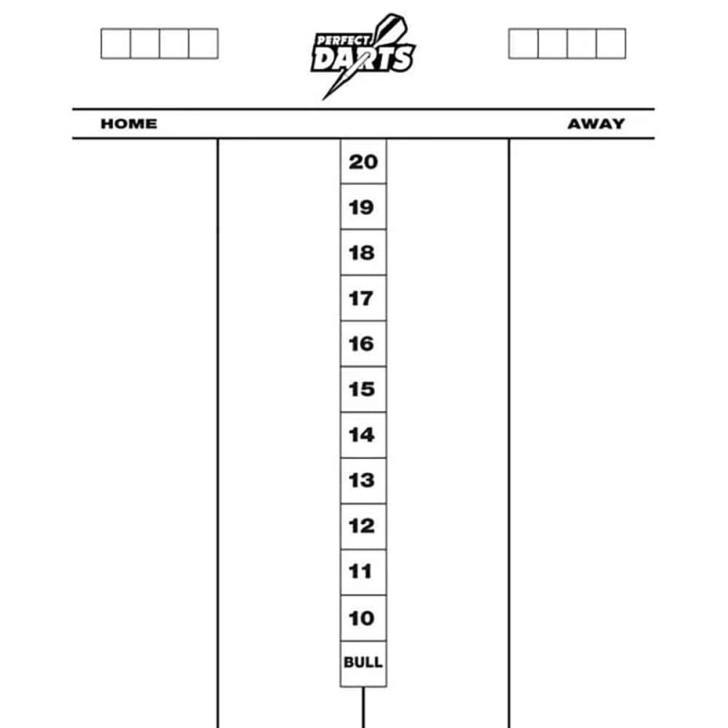 Tafeln Perfectdarts Darts Cricket Weiß Pdsco01