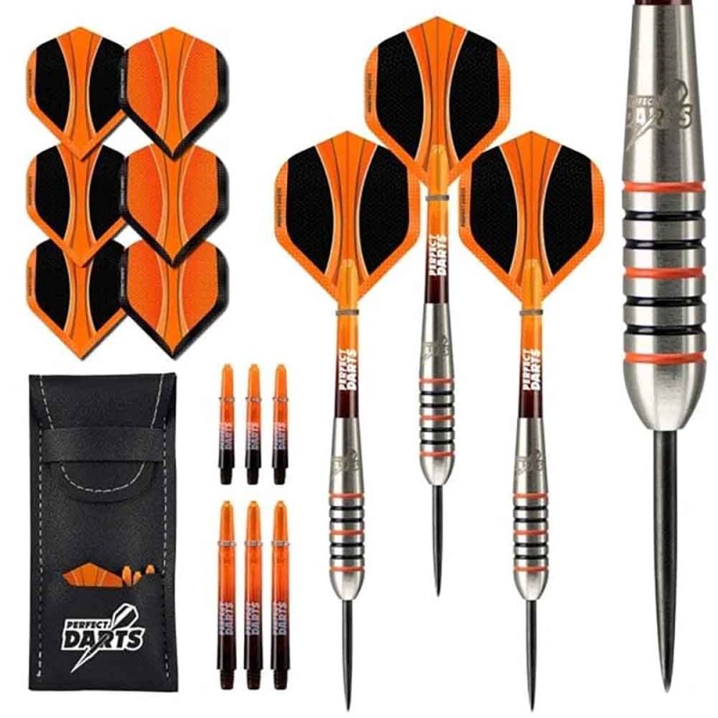 Dardo Perfect Darts Solarfox 3 Torpedo Nero Arancio 90% 24g D3552