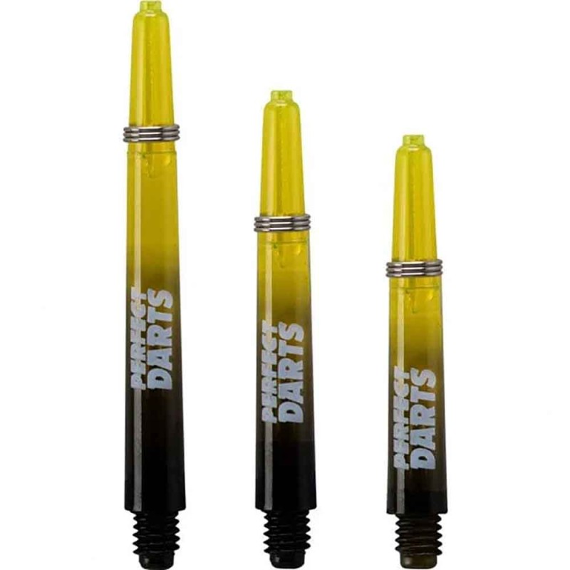 Canas Perfectdarts Dois tons Preto Amarelo Longo S1212