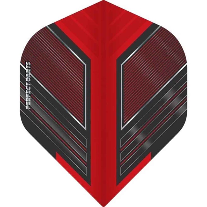 Piume Perfect Darts Space Raider n. 2 Std Nero Rosso F3246