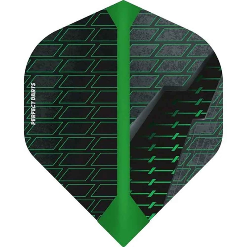 Plumes Perfect Darts Il s'agit de la grenade no2 Std noir vert F3251