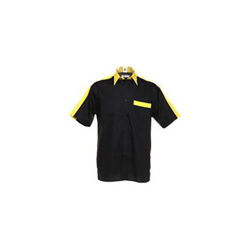 Camisa Profesional Dart Negra Y Amarilla S Kk175na-s