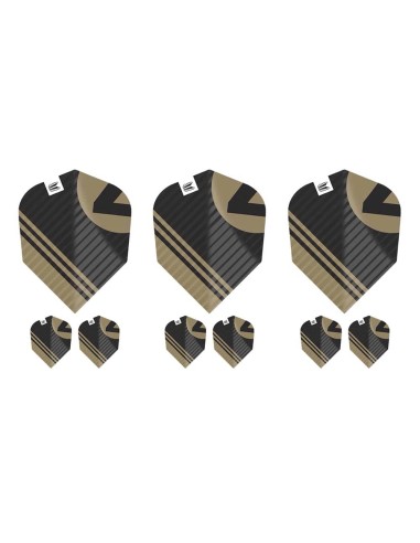 Fülle Target Chicane Pro.ultra Black Flights (3 Sets) Ten-x Shape Mini 337221