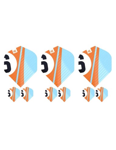 Plumas Target Chicane Pro. ultra Orange Flights (3 Sets) No.2 Padrão 337213